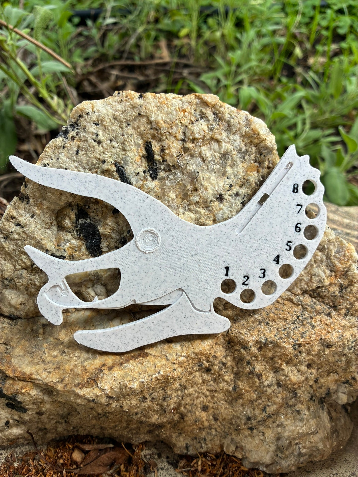 3-D Printed Triceratops Floss Organizer