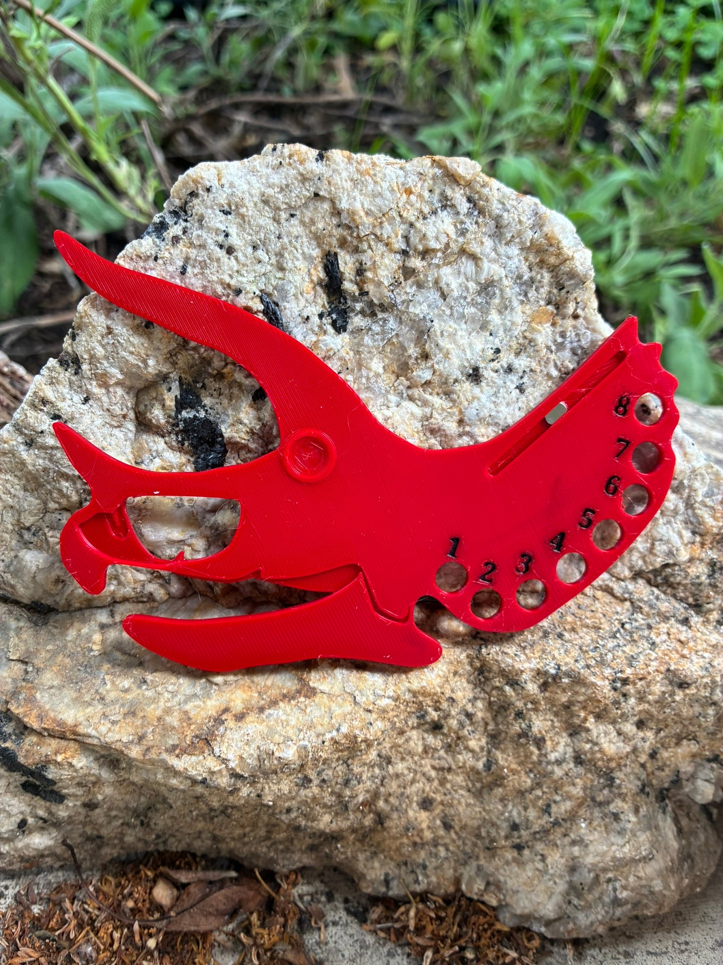 3-D Printed Triceratops Floss Organizer