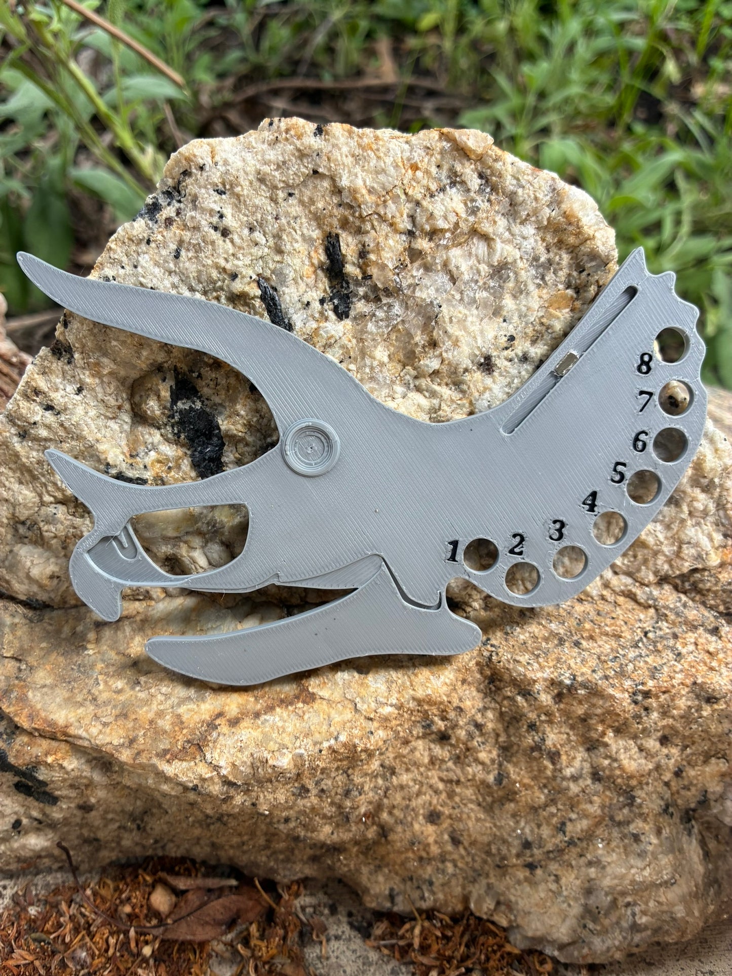 3-D Printed Triceratops Floss Organizer