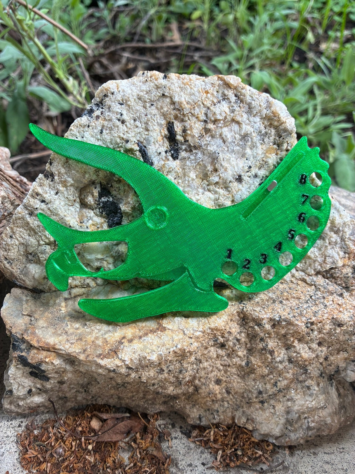 3-D Printed Triceratops Floss Organizer