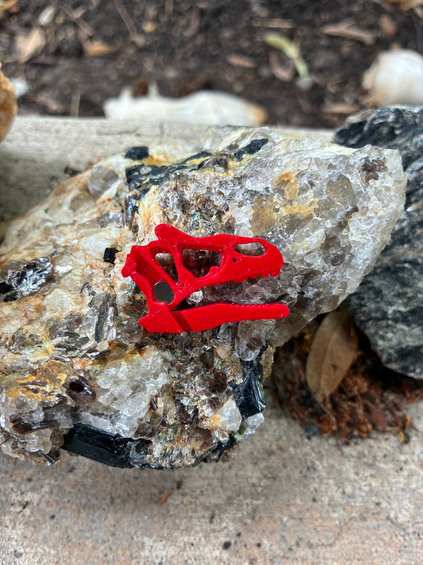 3-D Printed Allosaurus Needle Minder
